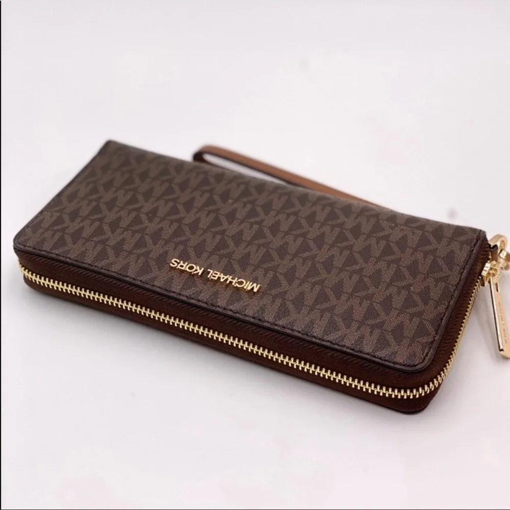 Michael Kors Large Continental Wallet Brown - Picture 8 of 9